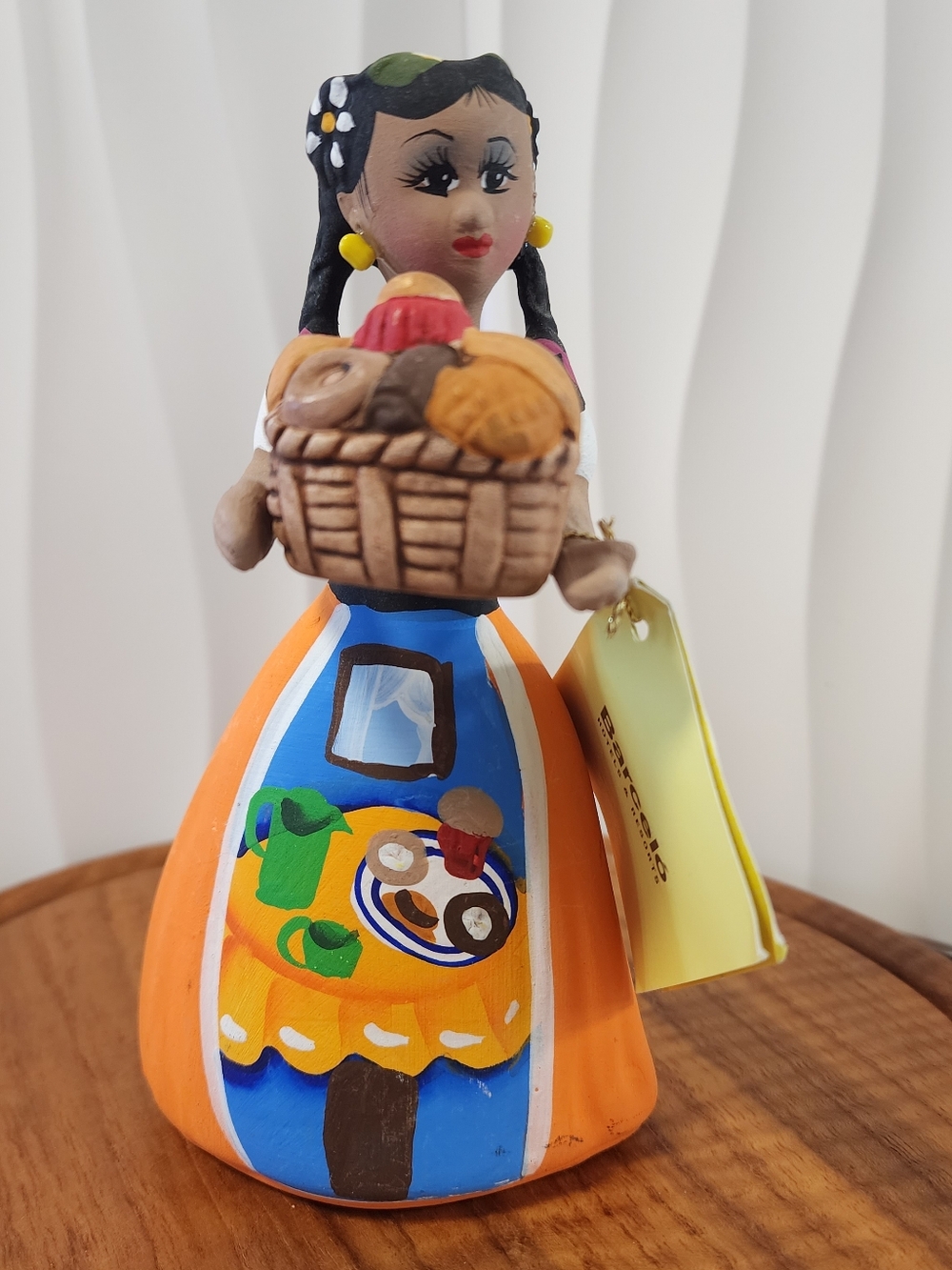 A Traditional Mexican Lupita Doll, Hand-painted Ceramic Figurine